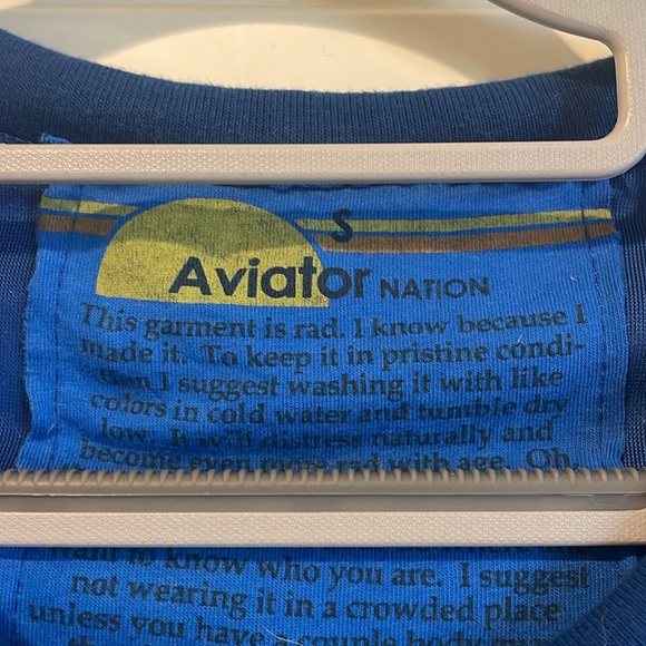 Aviator Nation VELVET RELAXED SWEATSHIRT - VINTAGE BLUE - Picture 3 of 3